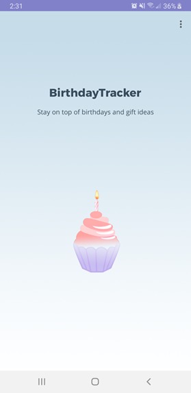 BirthdayTracker – screenshot 1