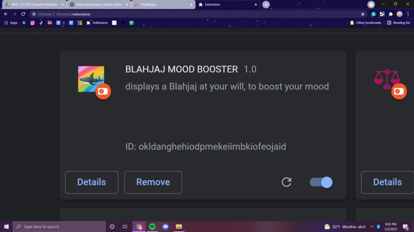 blahjaj moodbooster extension – screenshot 1