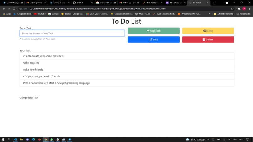 To-do-List – screenshot 1