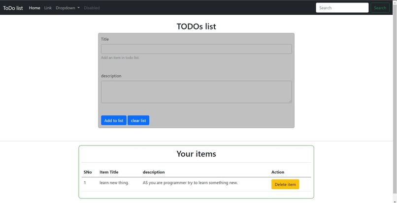 ToDo – screenshot 1