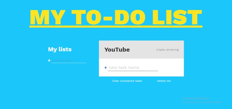 To-Do Application – screenshot 1