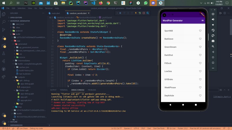 Flutter App – screenshot 1