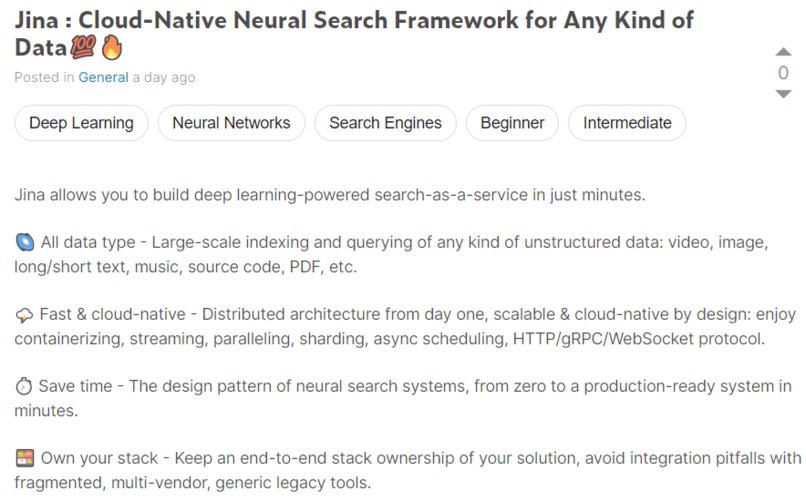 Exploring Jina – screenshot 2