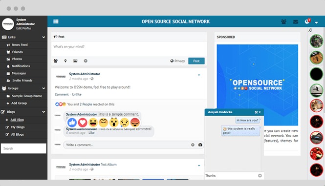 Social Media Platform – screenshot 1