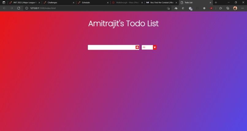 Todo List – screenshot 1