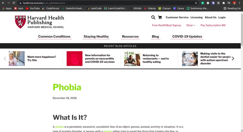 Phobia Word Highlighter (Chrome Extension) – screenshot 2