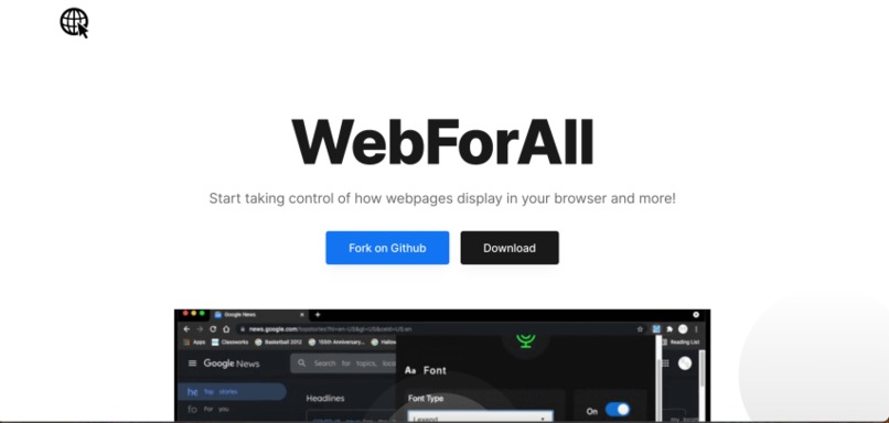 WebForAll – screenshot 1