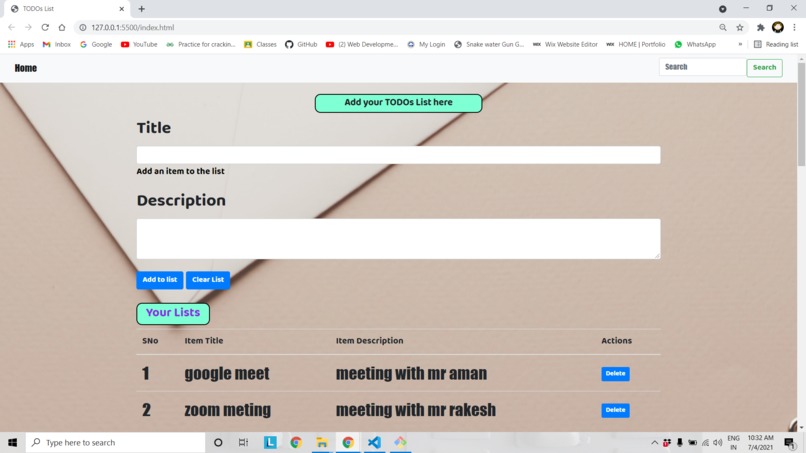 Todo APP – screenshot 1