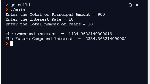 Hello Golang – screenshot 1