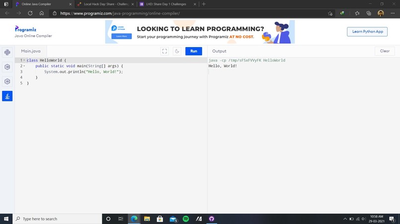 Trying New Language – screenshot 1