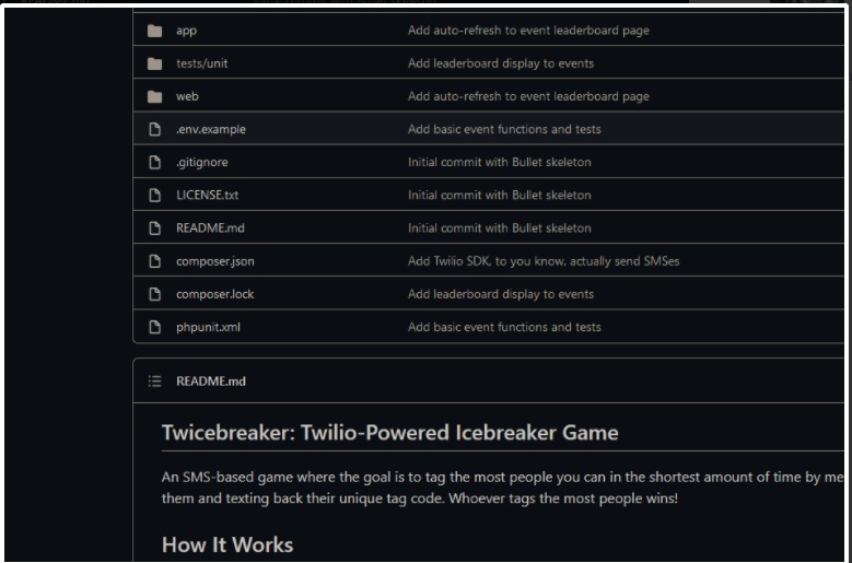 Build a Twilio Powered Game – screenshot 1