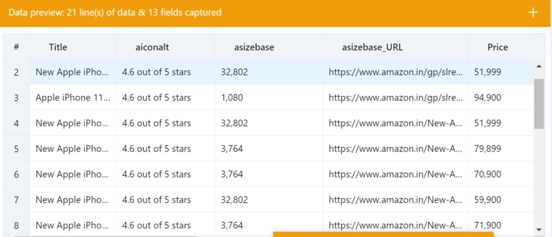 web scraping – screenshot 1