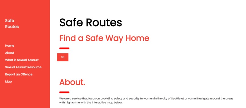 SafeRoutes  – screenshot 1