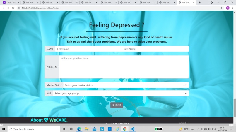 WeCARE – screenshot 1