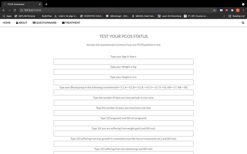 PCOS Predictor – screenshot 1