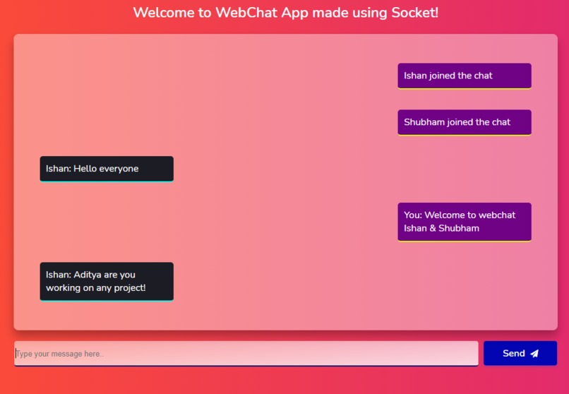 WebChat – screenshot 1