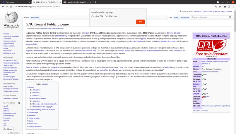 Google Count Extension – screenshot 1