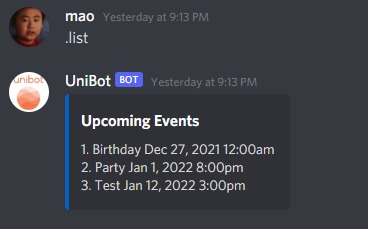 UniBot – screenshot 1