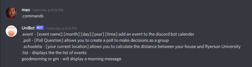 UniBot – screenshot 3