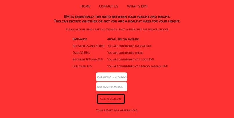 BMI Calculator – screenshot 1