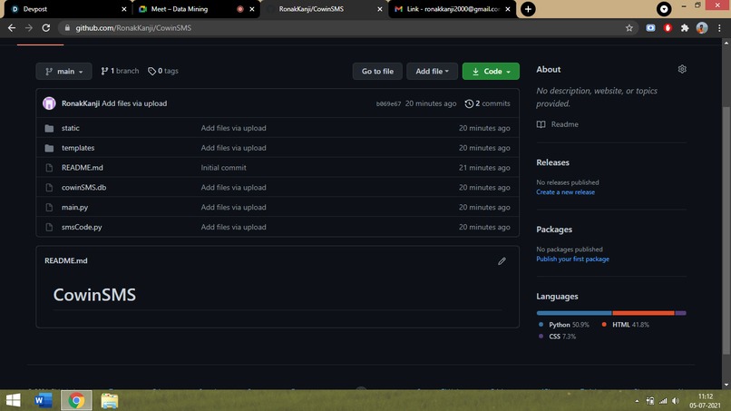 Cowin SMS Alert – screenshot 1