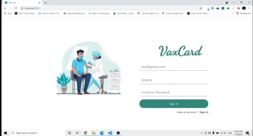 VaxCard – screenshot 1