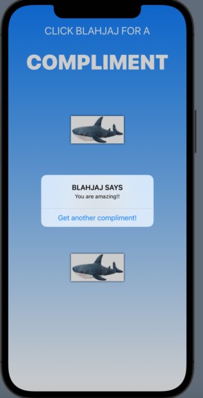 blahjaj compliment giver app – screenshot 1