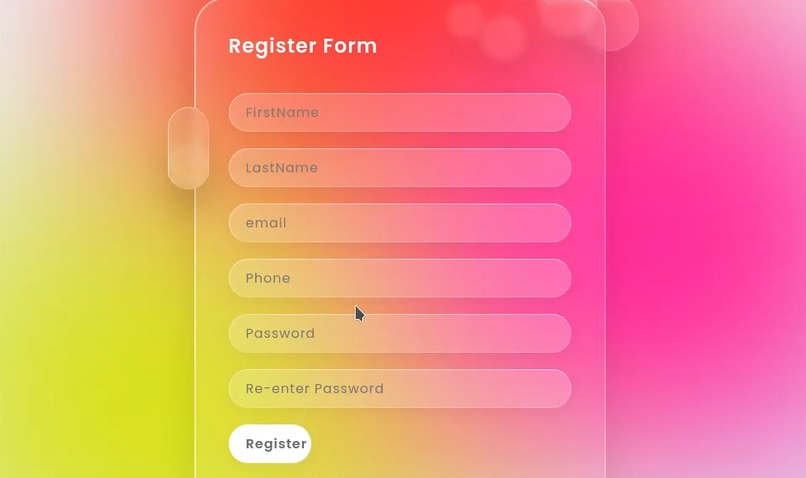 Registration_Page-Glassmorphism – screenshot 3