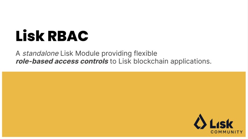 Lisk RBAC – screenshot 1