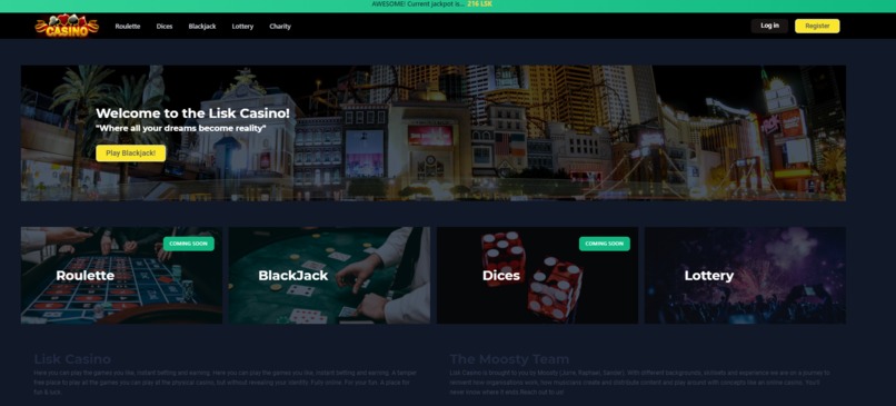 Lisk Casino – screenshot 1