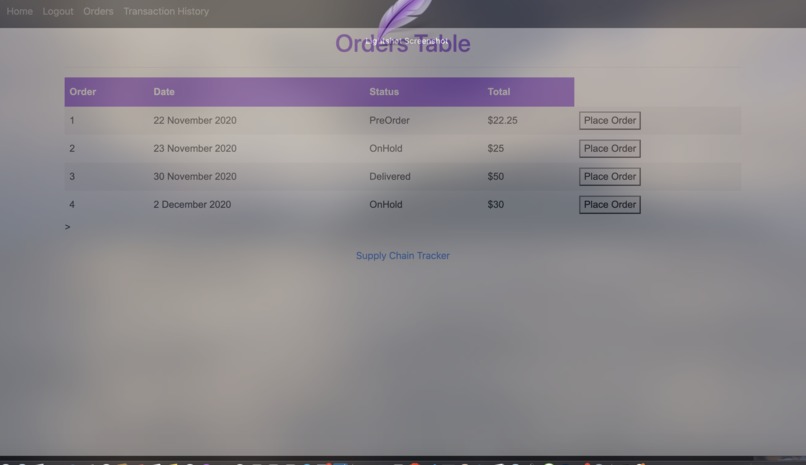 Decentralised Inventory Managament System – screenshot 1