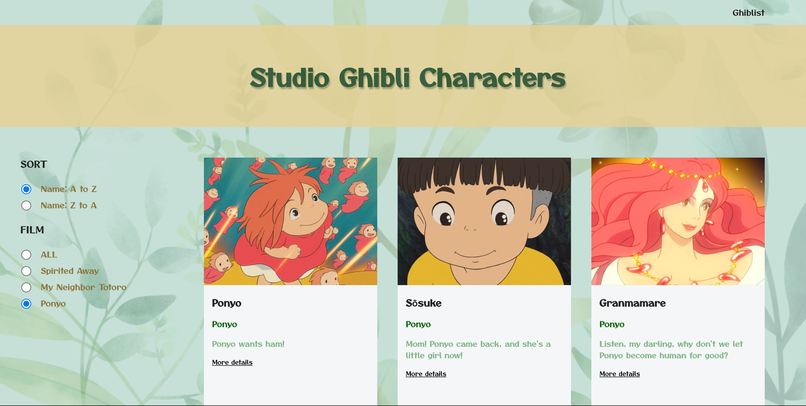 Ghiblist – screenshot 2