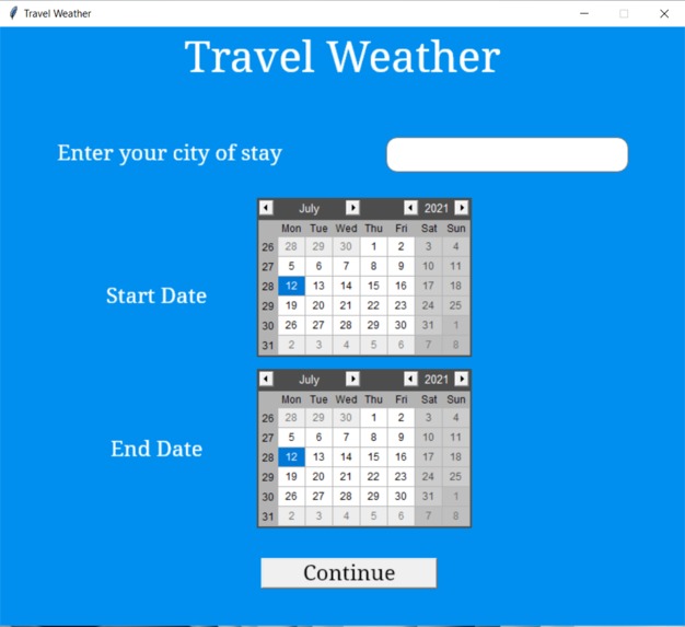 Travel Weather – screenshot 1