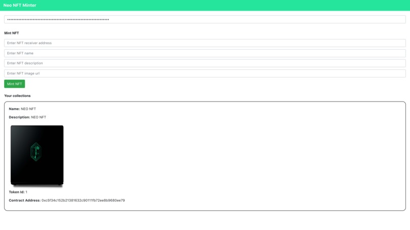 Neo NFT Minter – screenshot 4