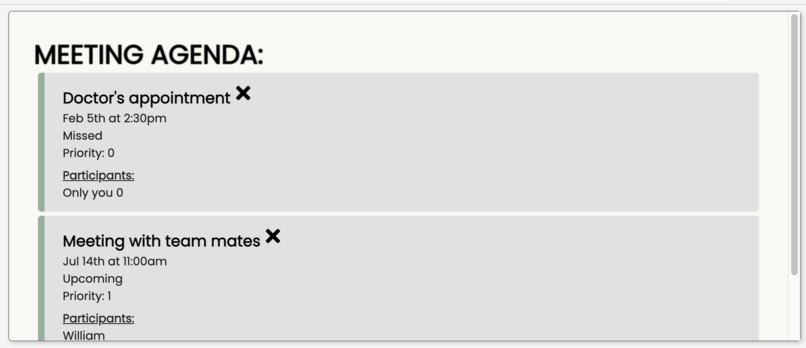 Meeta (meeting agenda app) – screenshot 1