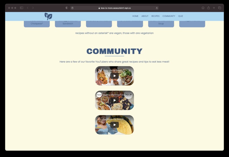 Team 8 - Less is More: The Meat Industry and the Environment – screenshot 4
