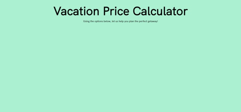 Vacation Calculator – screenshot 1