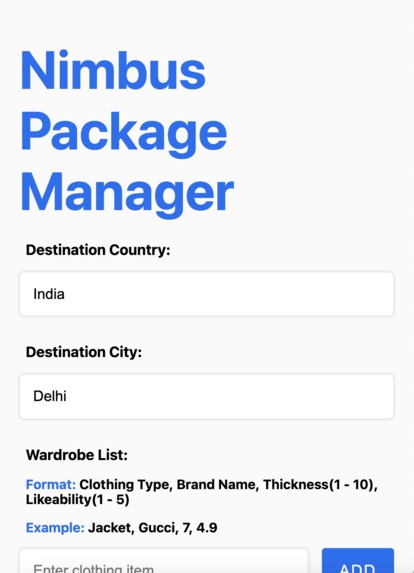 Nimbus Packing Manager (NPM) – screenshot 2