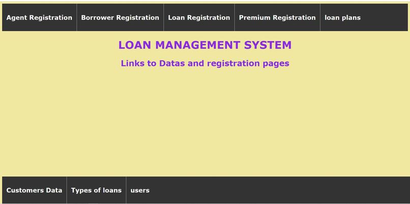 loan management system – screenshot 1