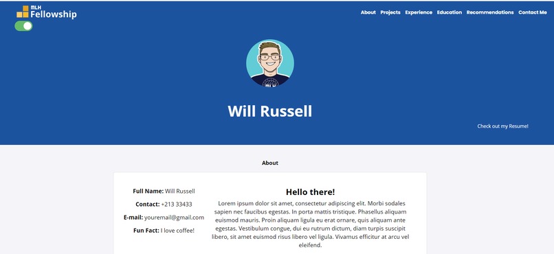 MLH 3.1.3 Portfolio – screenshot 1