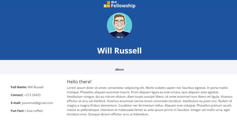 MLH Portfolio Template – screenshot 1