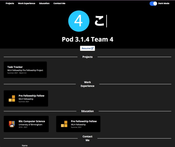 Pod 3.1.4 Team 4 Portfolio – screenshot 3