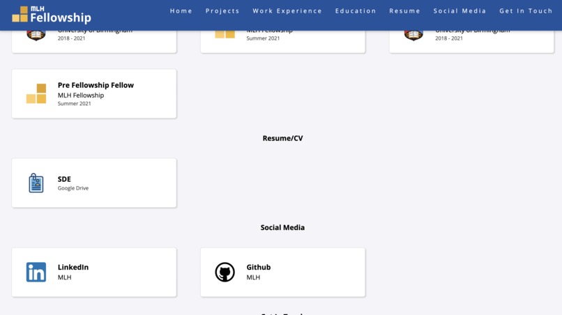 MLH Pre-Fellowship Portfolio – screenshot 2