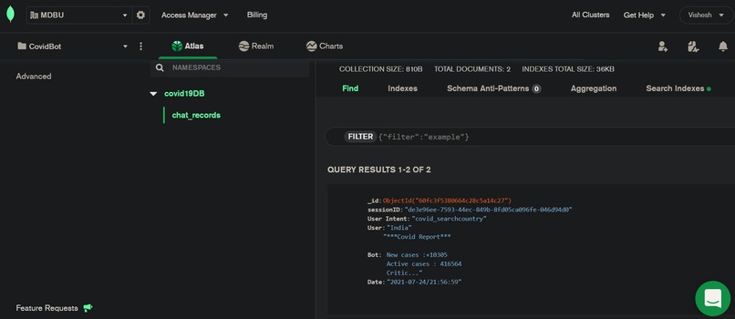 Covid-19 bot – screenshot 4