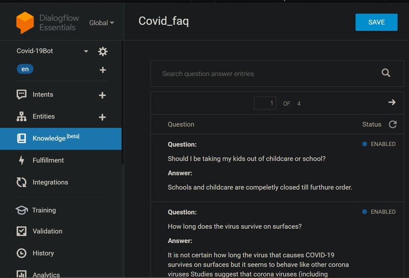 Covid-19 bot – screenshot 5