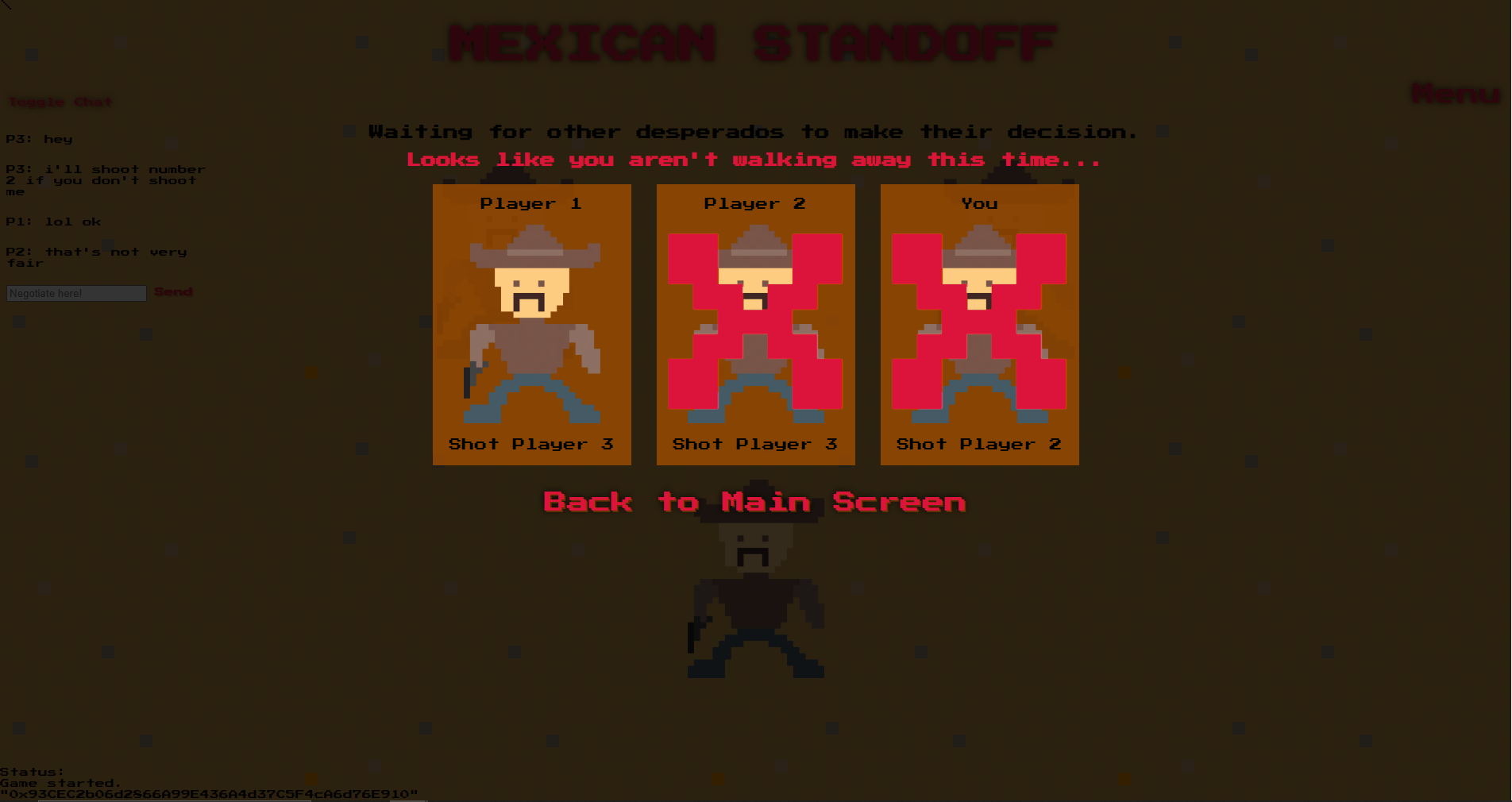 Mexican Standoff Devpost