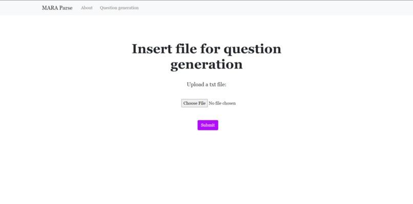 MARA Parse – screenshot 1