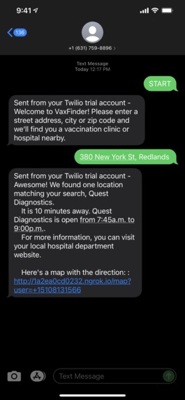 VaxFinder – screenshot 2