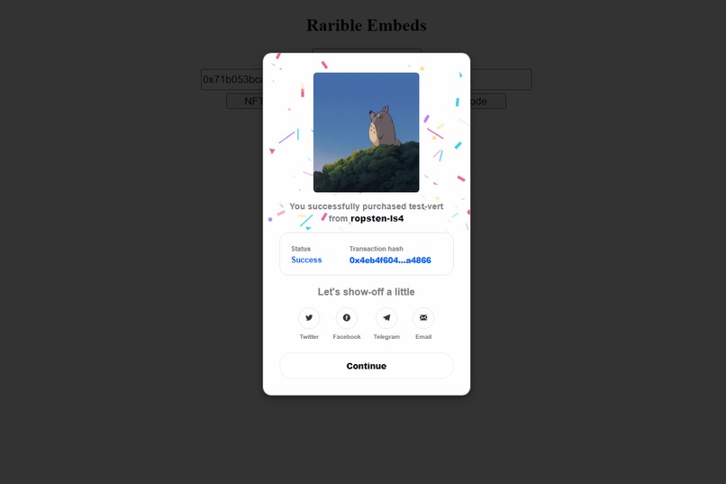 Rarible Embeds – screenshot 4