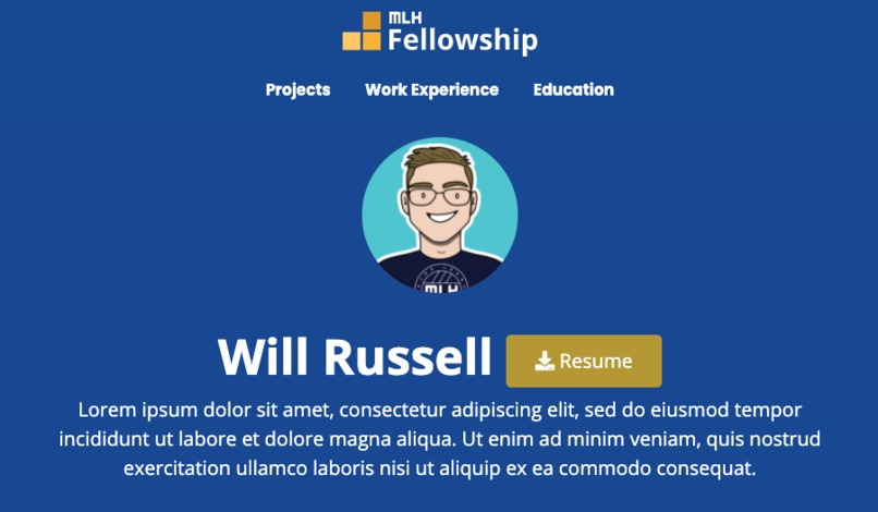 MLH Portfolio Project – screenshot 1
